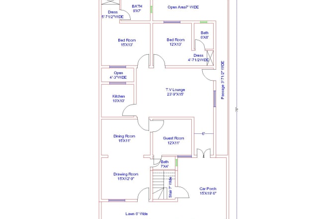 I will draw 2d drawings and architectural floor plans in autocad