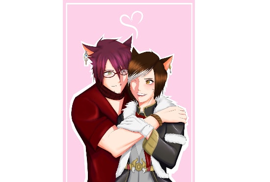 I will draw a couple with animestyle