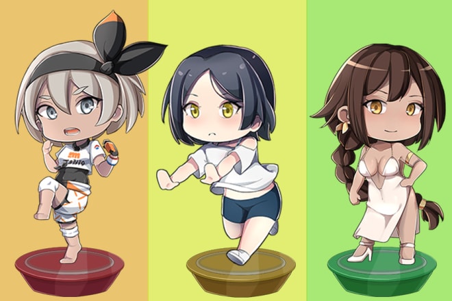 I will draw a cute chibi from fanart, oc, and your face portrait