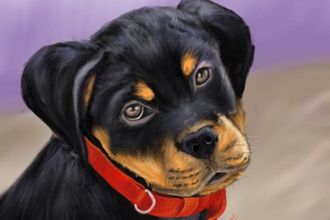I will draw a digital portrait of human, pet or animal for you