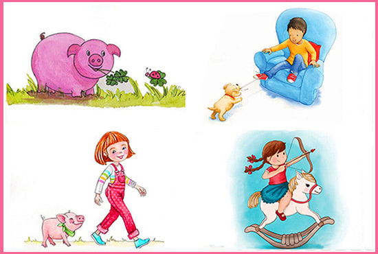 I will draw a hand drawn pictures for children book