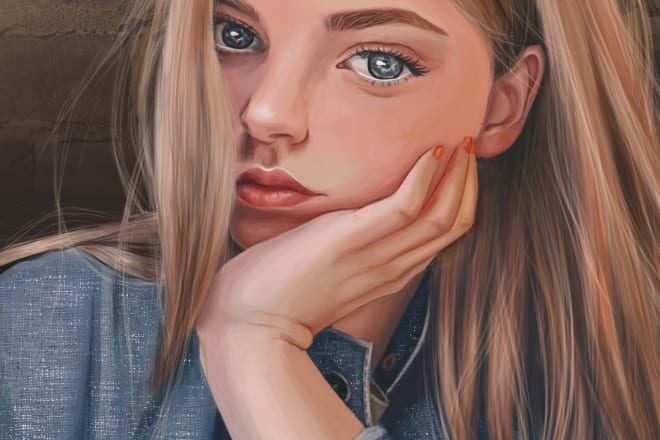 I will draw a portrait in my own style