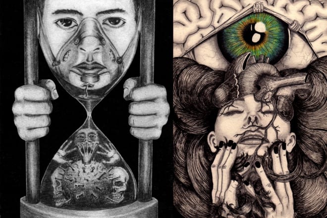 I will draw a realistic portrait and sketch from your idea
