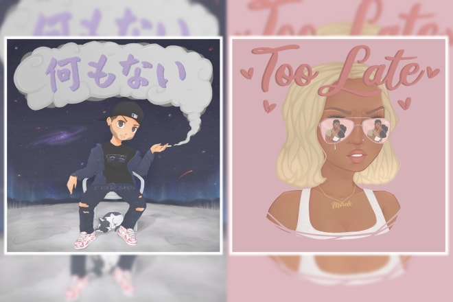 I will draw and design album art cover art book cover