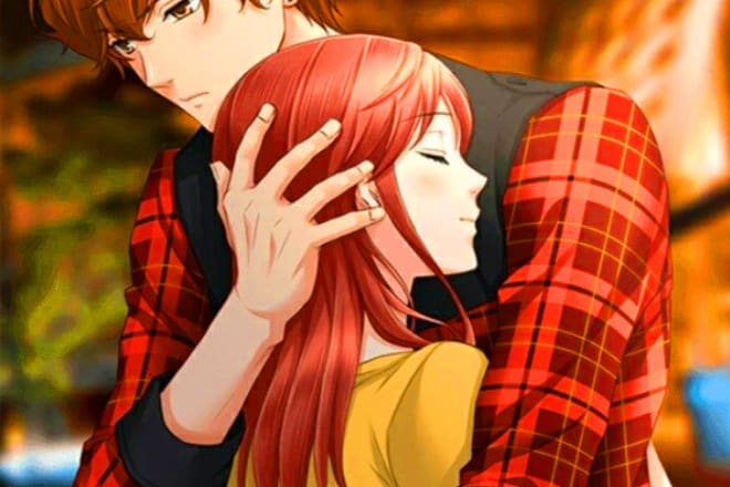 I will draw anime style couple character