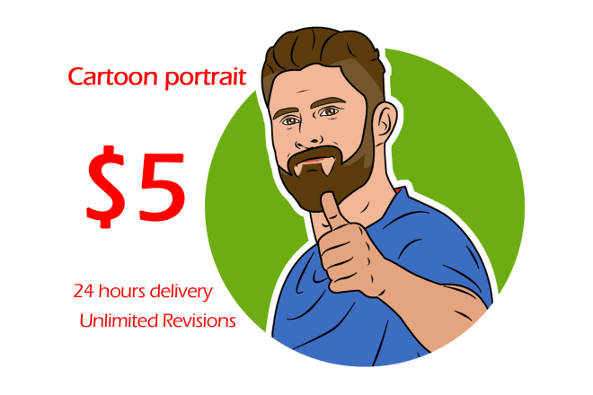 I will draw cartoon portrait for you