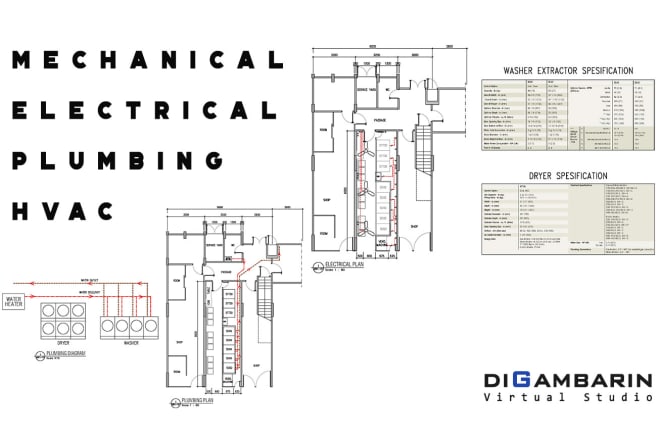 I will draw mechanical electrical plumbing and hvac