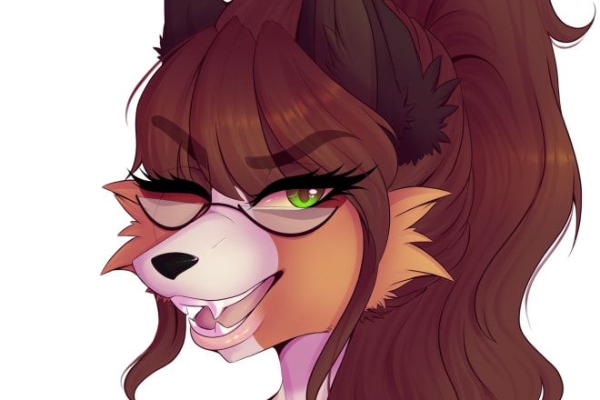 I will draw you a furry or anthro headshot