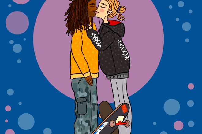 I will draw you and your boyfriend or girlfriend in cartoon stile