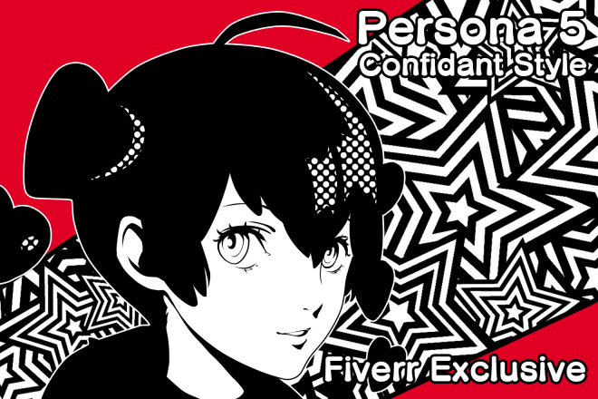 I will draw you or a character in persona 5 confidant style