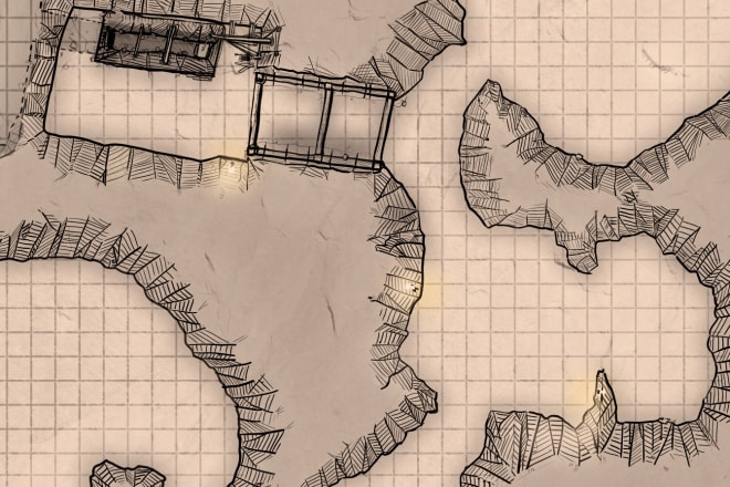 I will draw your dungeons and dragons battle map