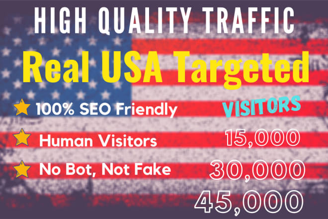 I will drive high quality human generated real USA web traffic