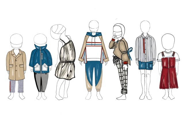 I will fashion design childrens and babies clothing colleciton