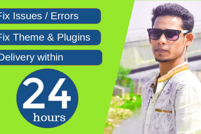 I will fix wordpress errors, issues or any problems