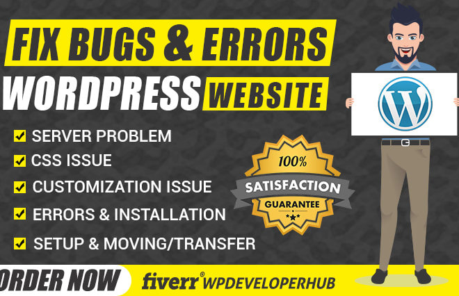 I will fix wordpress issues errors in 1 hour