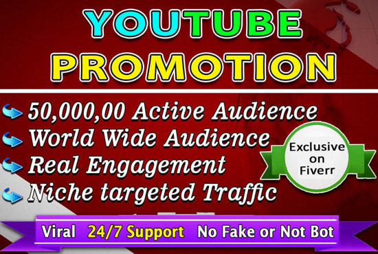 I will give promote,video,intro,audience,viral,youtube, real comment service
