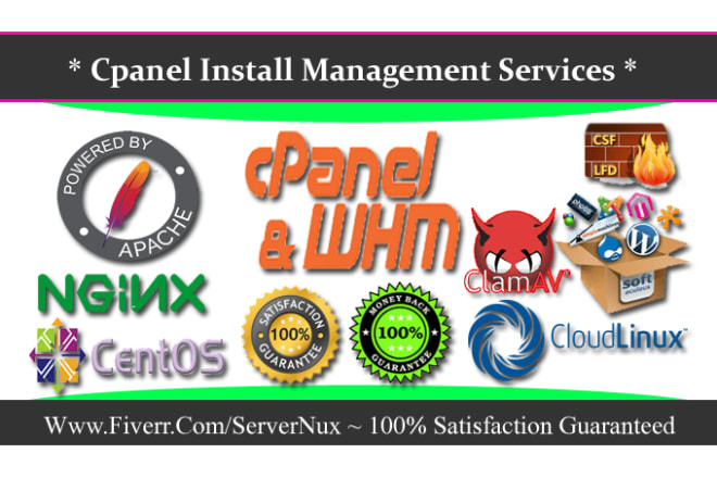 I will install cpanel whm on vps cloud and dedicated server 1 hour