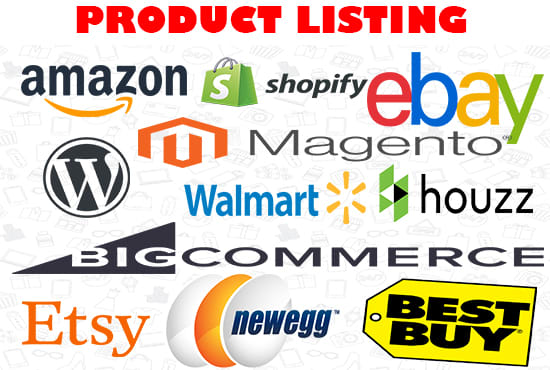 I will list your products on amazon ebay etsy houzz and other