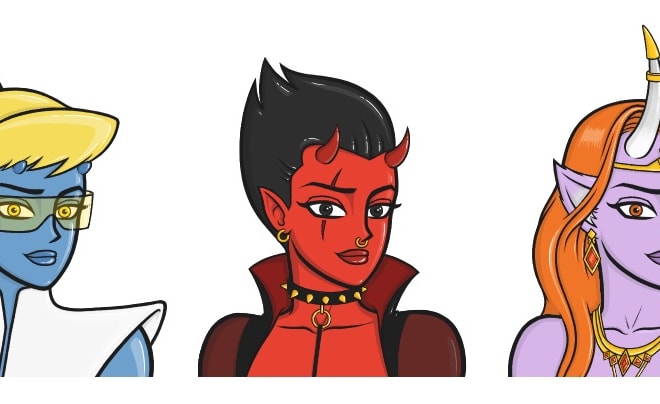 I will make a cartoon or comic illustration of any adult themed fantasy you want