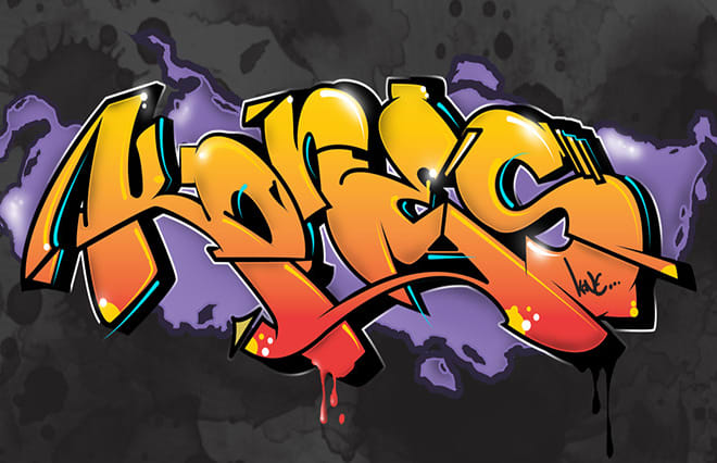 I will make a professional graffiti style