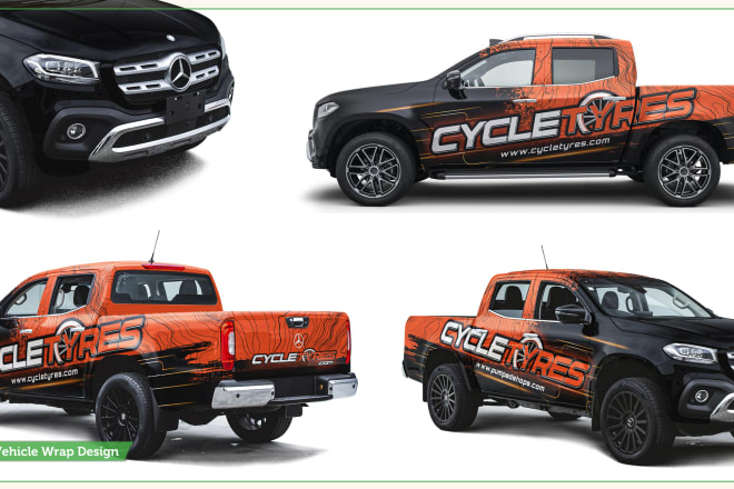 I will make a van, truck, trailer, car, vehicle wrap design