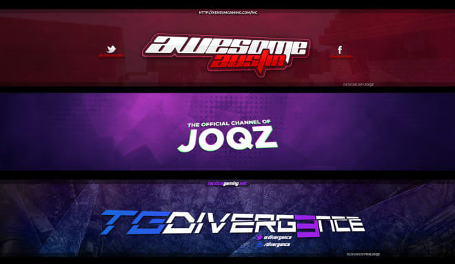 I will make amazing youtube banner with icon