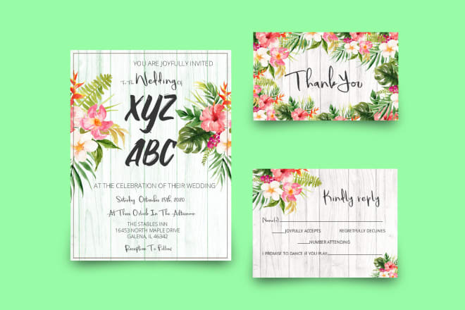 I will make attractive invitations for your events, party, birthday etc