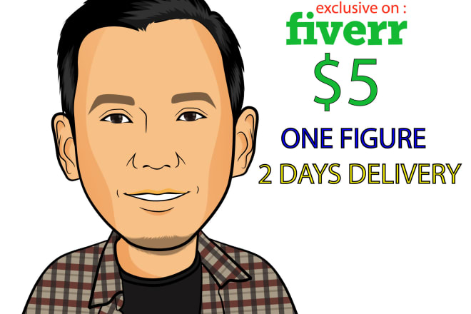 I will make big head cartoon caricature from your photo