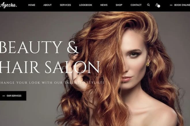I will make hair extensions, eyelash, beauty salon, spa website