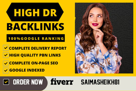 I will make high quality da dr 50 plus pbn dofollow white hat manual backlinks for seo