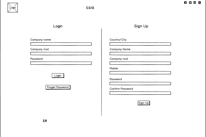 I will make wireframe for app or website