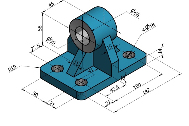 I will make you 2d or 3d models using autocad or solidworks