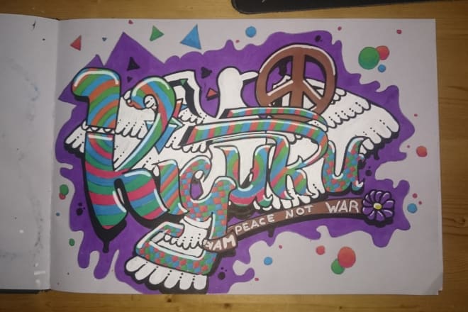 I will make your name in graffiti on paper