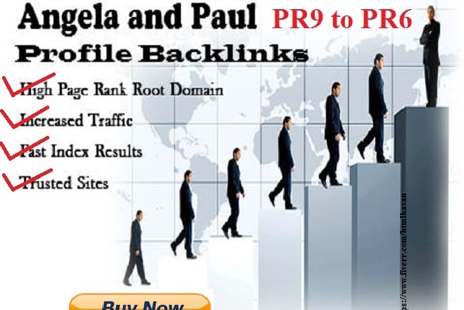 I will manually create 50 pr9 to pr6 angela paul profile backlinks
