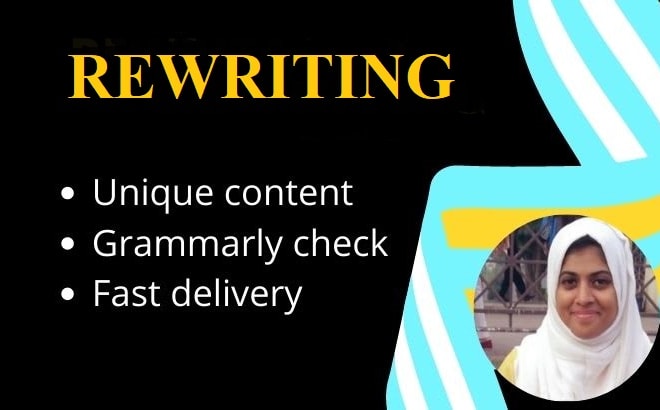 I will manually rewrite your content and blog articles