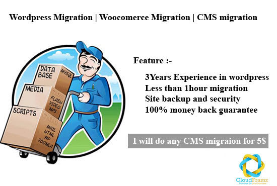 I will move wordpress site, wordpress migration 1hour