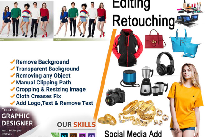 I will photoshop editing amazon product image retouching