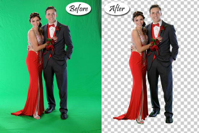 I will professionally remove green screen background from photos