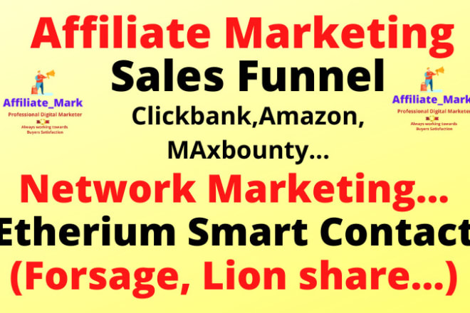 I will promote affiliate link clickbank MLM promotion, sales funnel marketing
