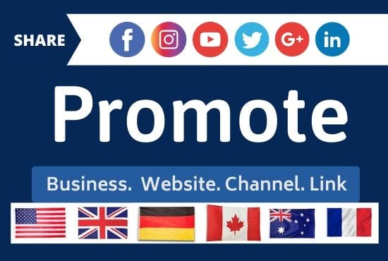I will promote your business, website or any link in target area