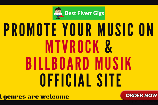 I will promote your music on mtvrock and billboard musik blogs