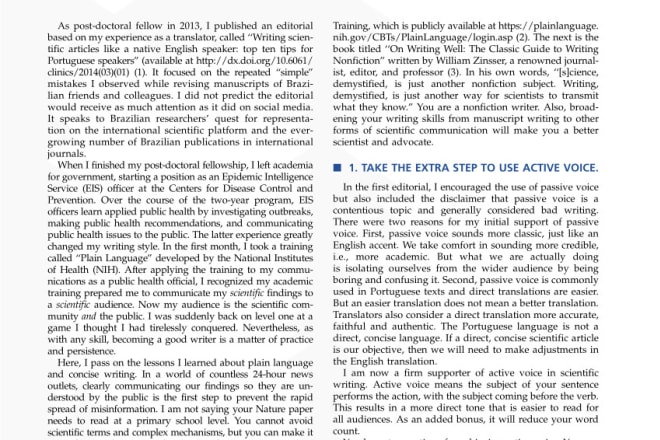 I will proof read any scientific article