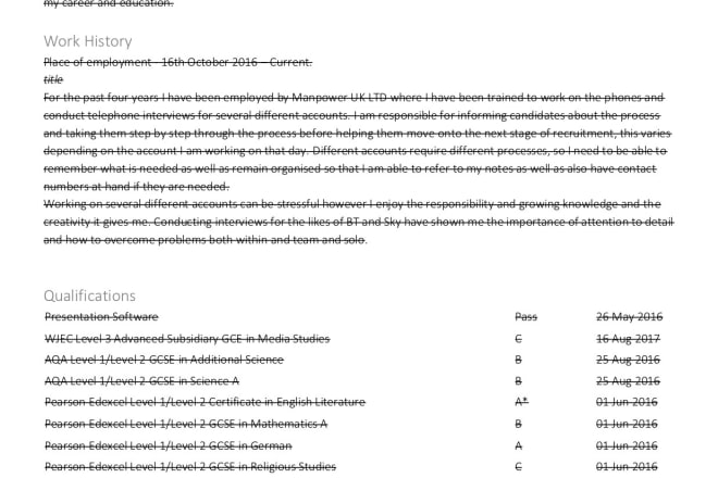 I will proofread, create and edit your CV, portfolio and cover letter