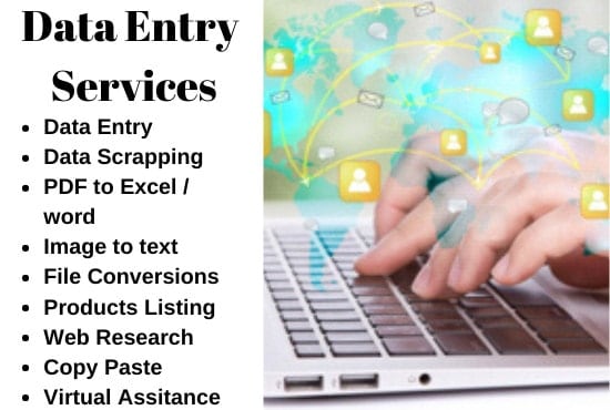 I will provide any type of data entry work