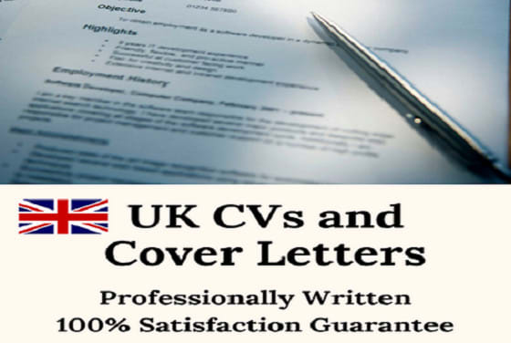 I will provide UK cvs, resumes, cover letters, linkedin