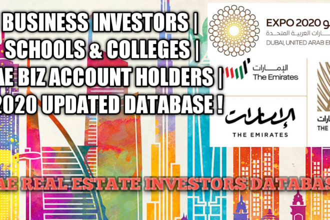 I will provide you dubai uae 500,000 emails business database