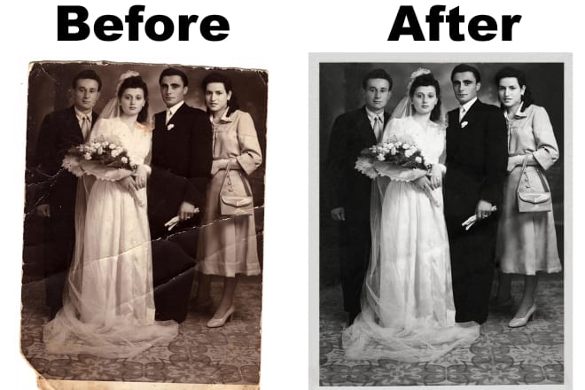 I will restore your old damaged picture