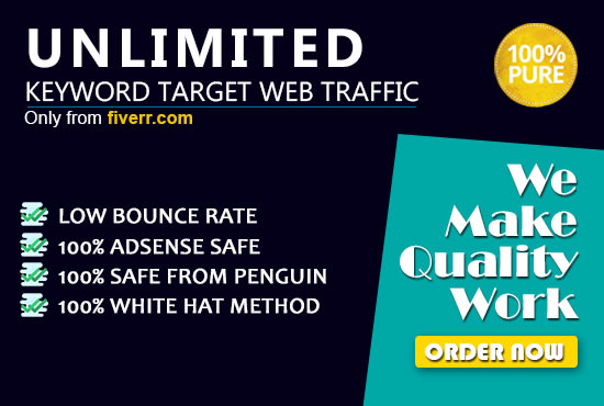 I will send unique keyword target web traffic to your website,blogs