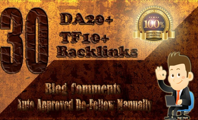 I will submit 30 high da tf dofollow backlinks