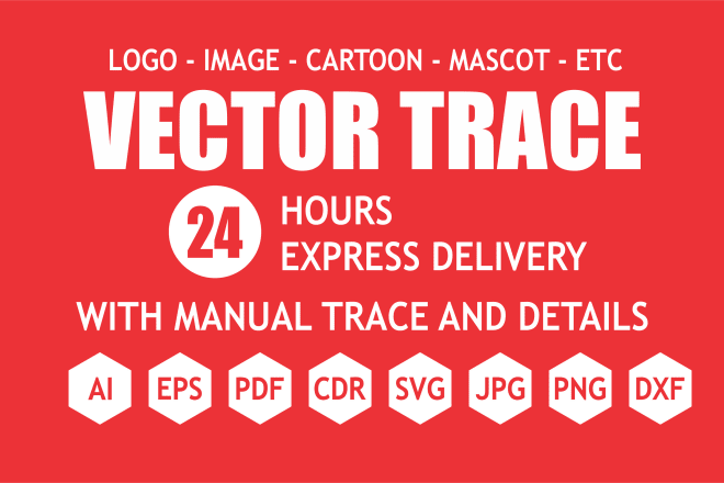 I will trace low quality image to vector ai,eps,svg,cdr,dxf,pdf